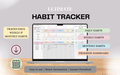 Ultimate Habits Tracker Google Spreadsheets | Goal Planner | Digital Dashboard | Simple Tasks Planner